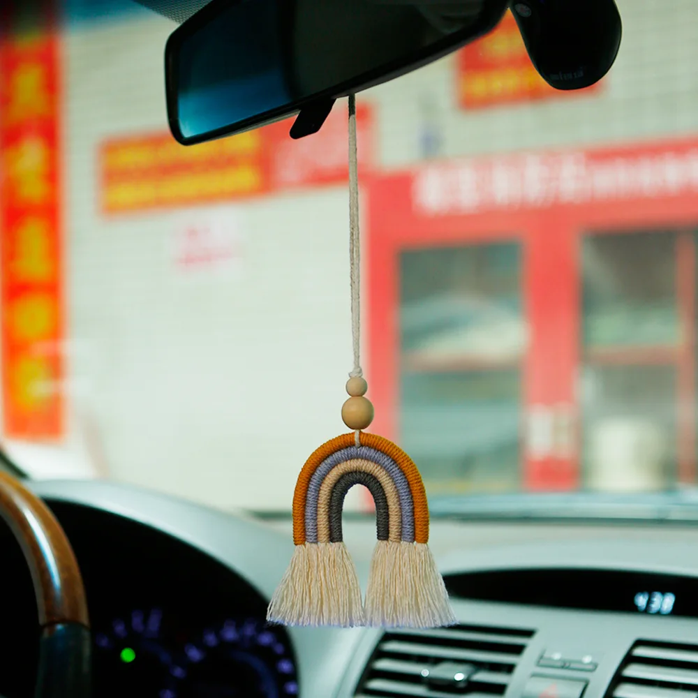 

Креативный милый Радужный декор, подвесной орнамент, автомобильный кулон на зеркало заднего вида, подвесной автомобильный Стайлинг, аксесс...