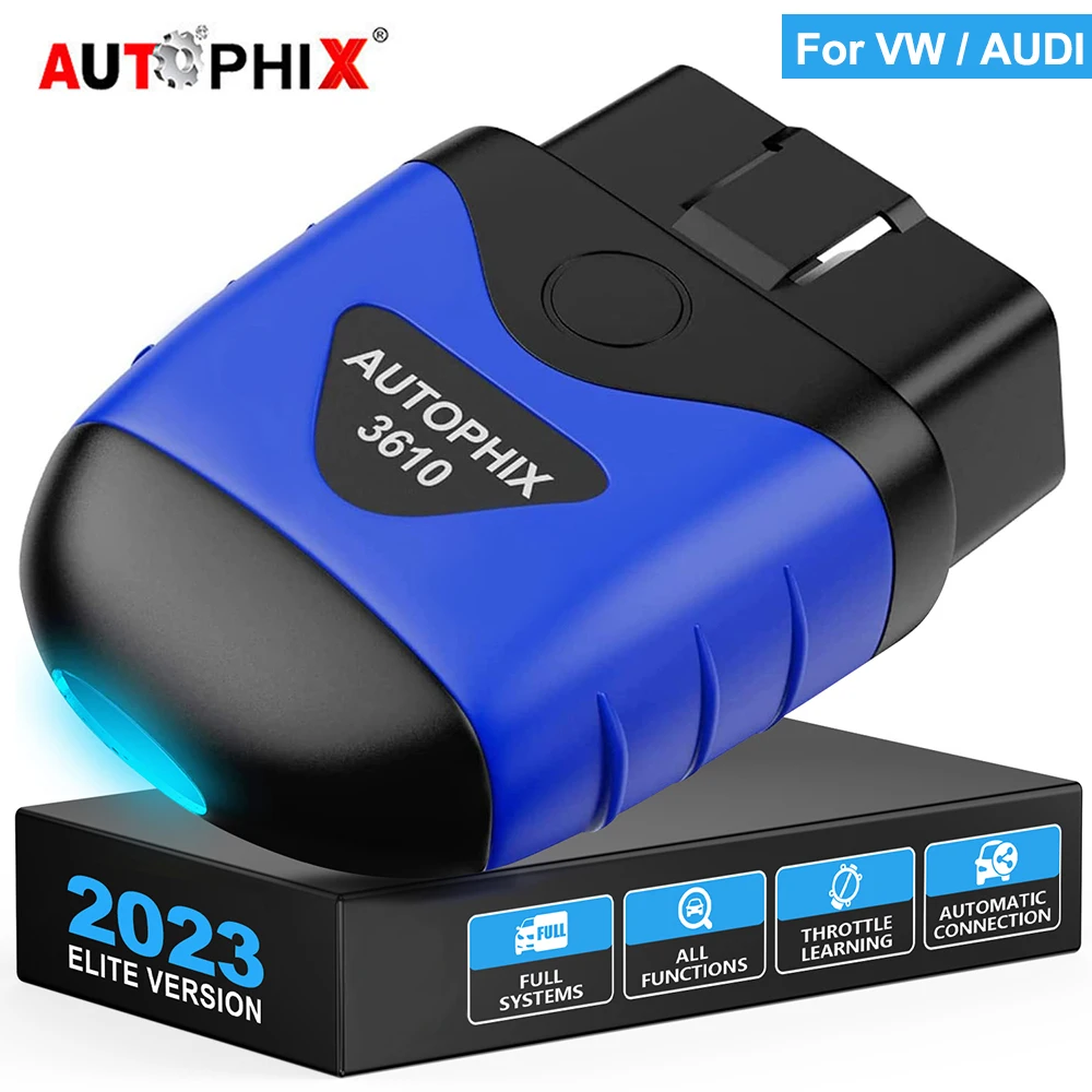 Диагностический сканер автомобиля AUTOPHIX 3610 OBD2, Bluetooth, для VW Audi