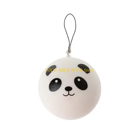Симпатичная Panda Squishy Pareed Bun Back Bag Pane The Penne Lanyard Caychain Kid Toy Gift
