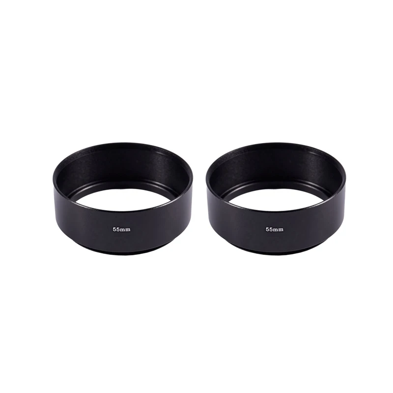 

2 шт., металлическая бленда для объектива камеры 55 мм
