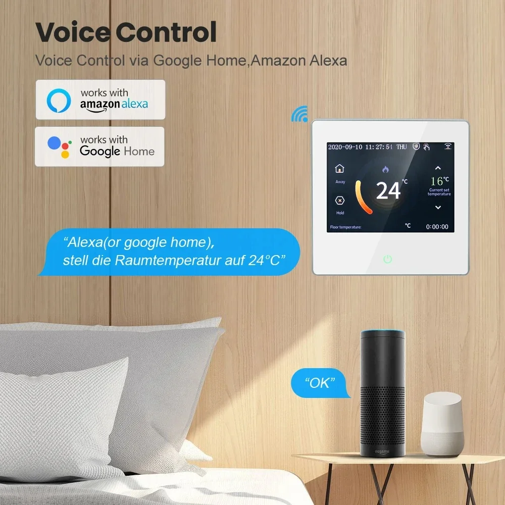 Умный беспроводной термостат Tuya Wi-Fi контроллер для нагрева воды/электрического