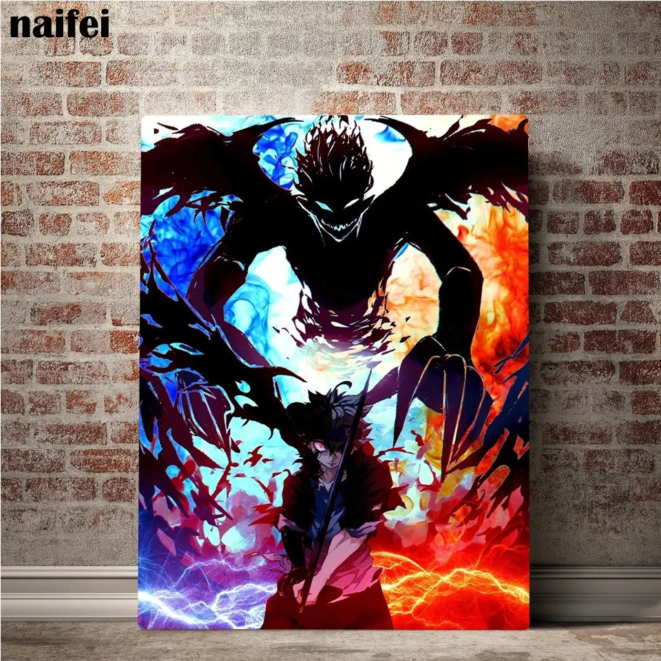 

Алмазная живопись «сделай сам», домашний декор с черным клевером, 5d полноразмерная вышивка, Аниме Картина, настенное искусство, модульная г...