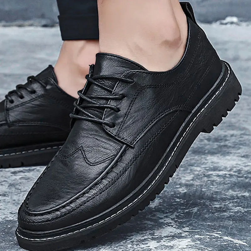 

Мужские классические туфли оксфорды из натуральной кожи броги на шнуровке на плоской подошве мужские повседневные Мокасины модная офисная...