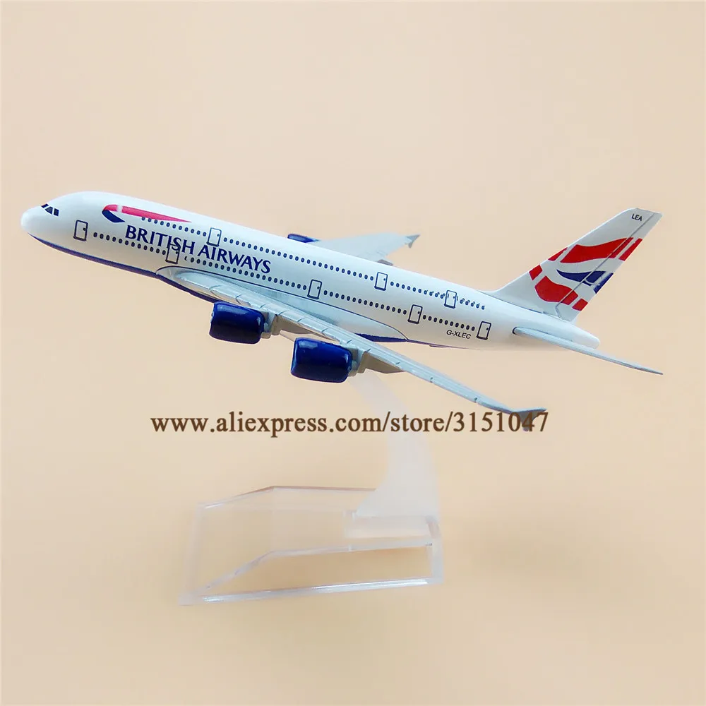 

16cm Air British Airways Airbus 380 A380 Airlines Airplane Model Plane Model Alloy Metal Aircraft Diecast Toy Kids Gift