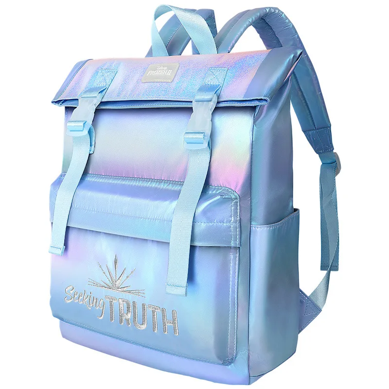 Genuine Disney Frozen Schoolbag, Pearl Dream Colorful Disney Girls Backpack, Frozen Embroidery Pattern Disney Student Schoolbag