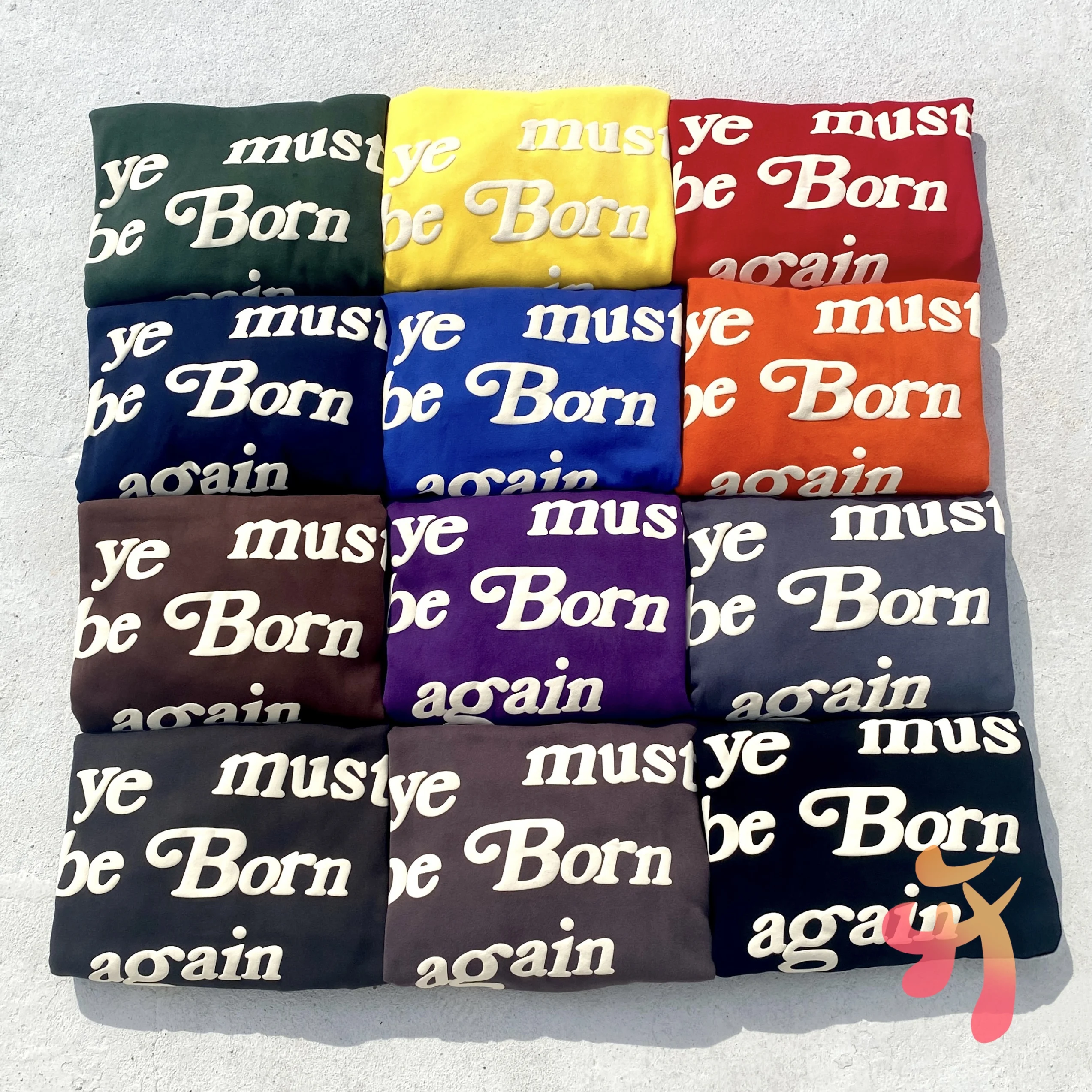 

Multi-color American Retro Streetwear CPFM Hoodie High Quality Letter Foam Print KANYE Hooded Sweatshirts Loose Casual Pullover