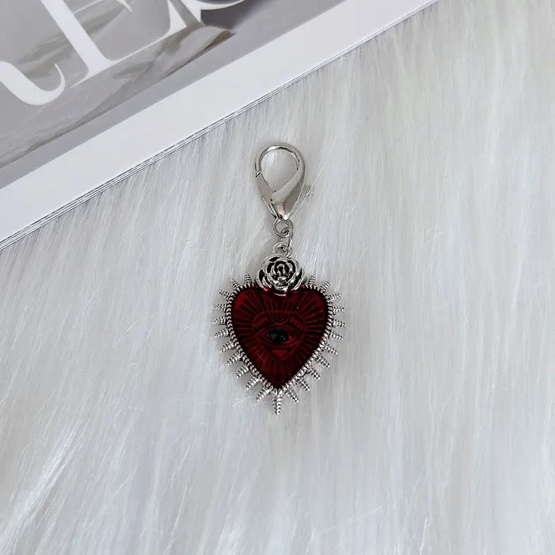 Enamel Goth Rose Flowers Heart Shoe Buckles Turkish Evil Eye Pendant For Shoes Gothic Punk Jewelry Accessories Wholesale Gifts