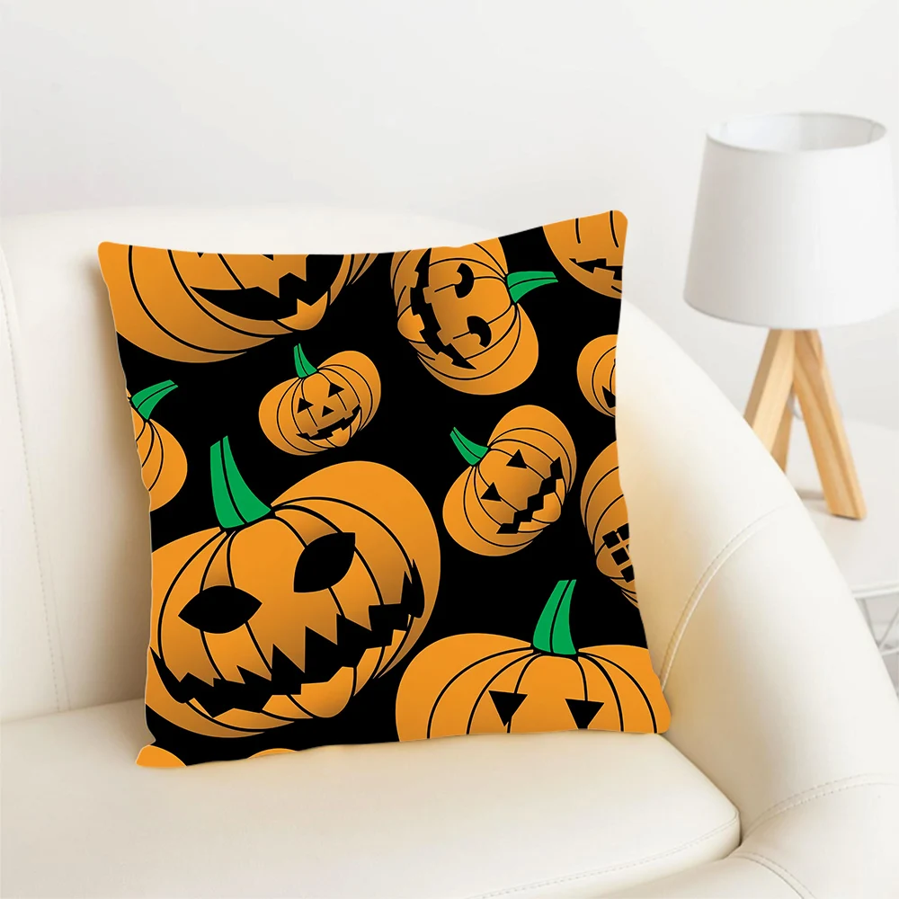 

CLOOCL Halloween Pillowcase Scary Jack-o-lantern Pattern 3D Printed Home Cushion Cover Ornament Halloween Party Decor