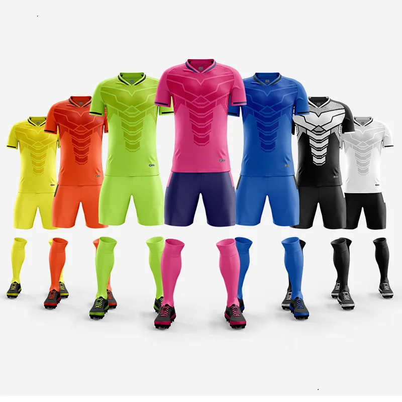 

Adult children's football training suit Blank soccer Jersey & shorts team uniforms Sportswear Short sleeve tracksuit Customized