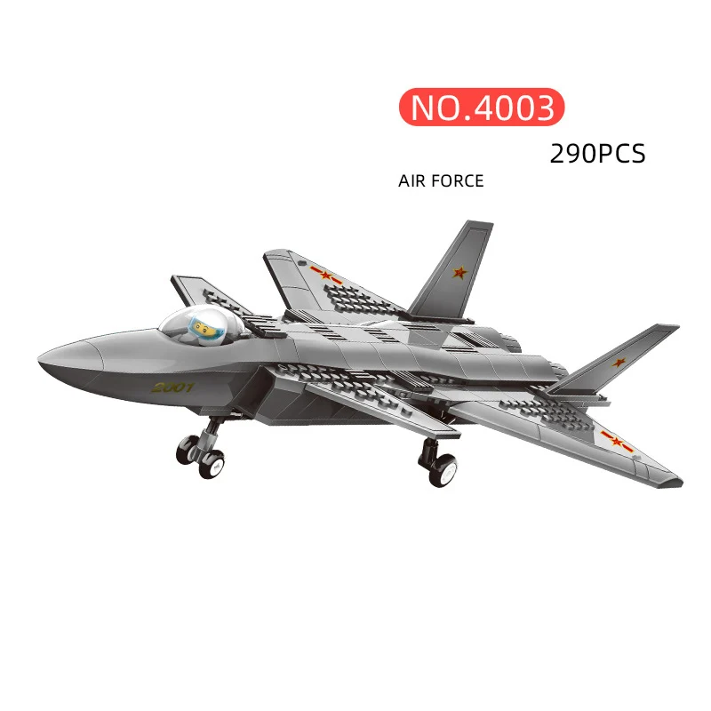 

China Modern Military Vehicle J-15 Fighter Flying Shark Model Build Block WW2 Army Figures Brick Carrier Based Plane Toy For Boy