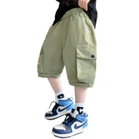 boys shorts army green cargo pants hot deals mid trousers summer kids teen boy casual short sweatpants 5 7 8 9 11 13 14years old