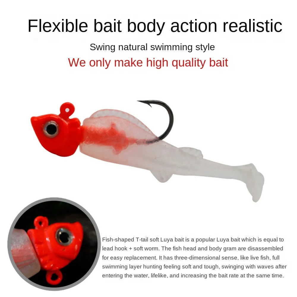 

Bionic Bait Coated Lead Lifelike Flexible Realistic Luminous Fishing Tools Wobbler Bait 4g 9g 15g Anti-hanging Bottom Luya Bait