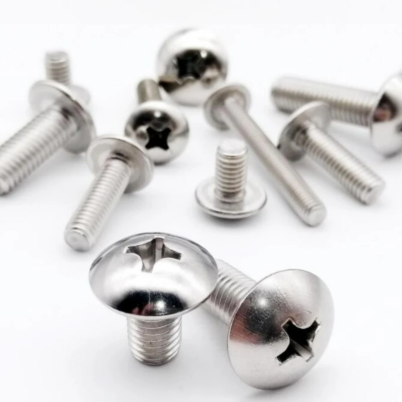 

10-50pcs M2 M2.5 M3 M4 M5 M6 304 A2 Stainless Steel JISB1111T Phillips Large Round Head Screw Cross Recessed Truss Head Bolt