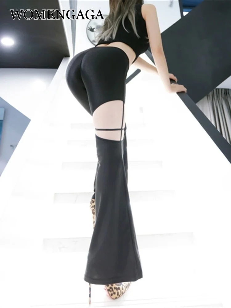 

Outdoor couple dating Girlfriend Tight Zipper Open Crotch Tight Pants Sexy Elegant Flared Pants Irregular women Korean Hot IS39
