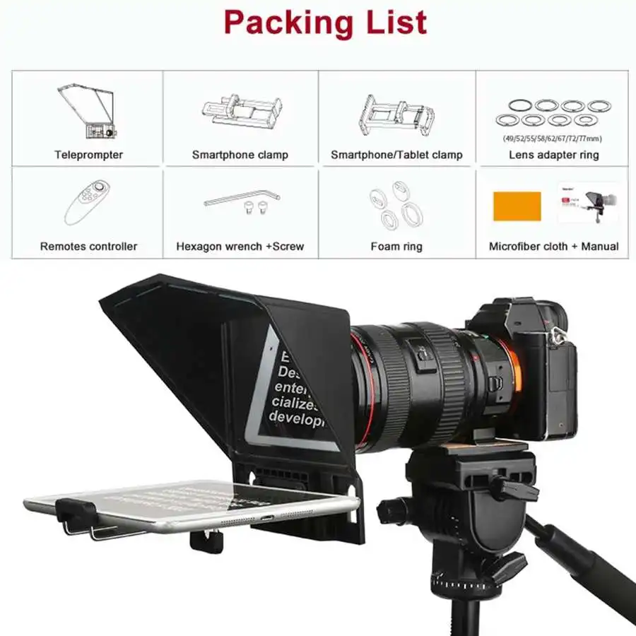 Besview Bestview T2 T3 телесуфлер для 8-дюймового планшетного ПК SLR-камеры портативное