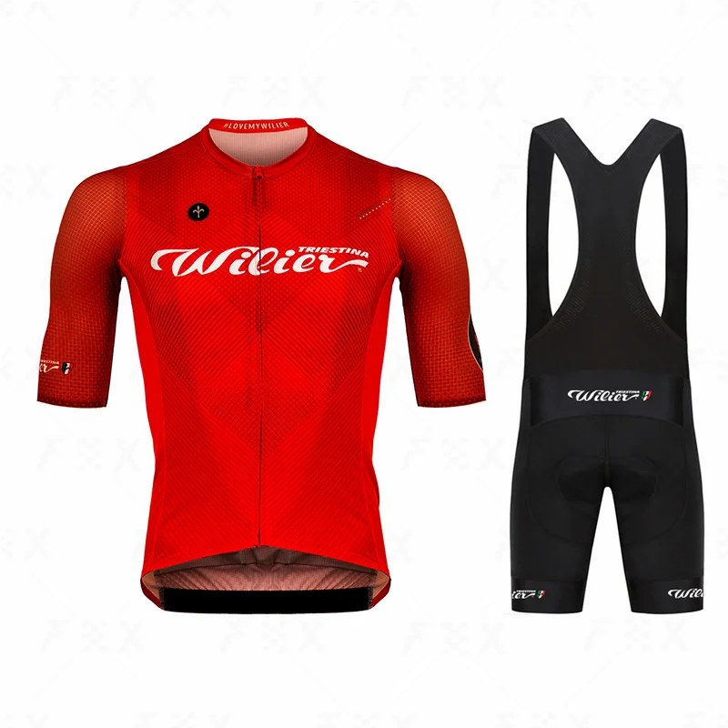 wilier summer Cycling sets Road Bike Shirt Breathable Sports Bicycle Clothing MTB wear Riding uniform Men Short Sleeve Jersey