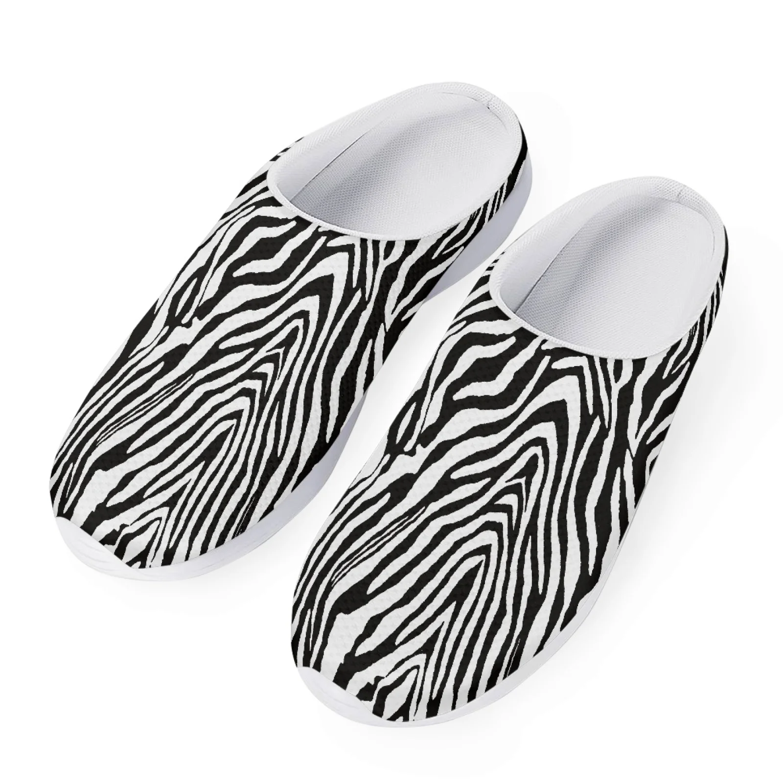 

Zebra Print Man Sandal Garden Clogs Mules Sandals Mesh Half Shoes For Men Women Loafers Slippers Casual Shoes Slip On Flats