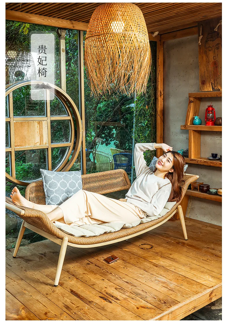 

outdoor sofa combined rattan waterproof sunscreen rattan chair rattan courtyard outdoor leisure chair sunshine room furniture