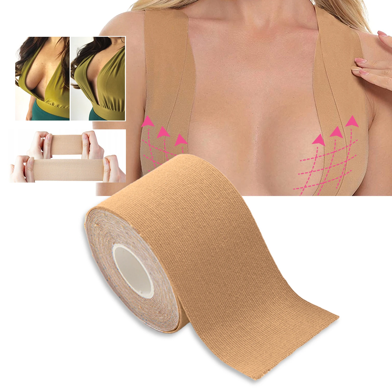 1 рулон 5 м женские накладки для груди бюстгальтер невидимый тела лента пуш-ап