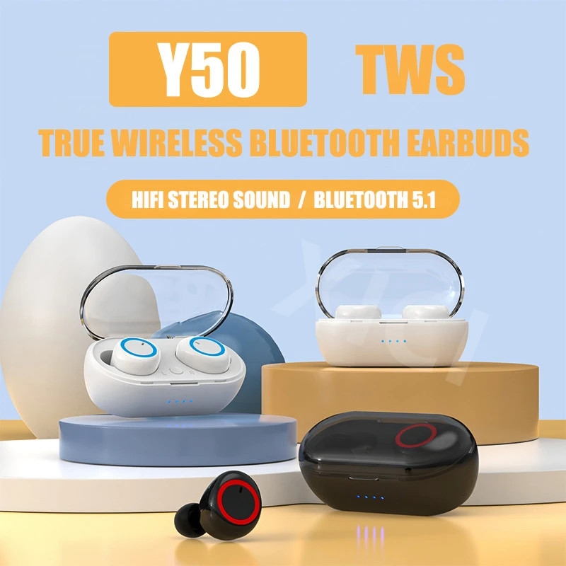 

TWS Y50 беспроводные наушники спортивные наушники 5,0 bluetooth игровая гарнитура микрофон для телефона беспроводные наушники для xiaomi lenovo pods
