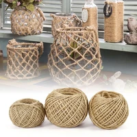 50100mroll 1 3mm natural jute rope burlap thread home decor diy craft handmade gift accessories wedding decoration supplies