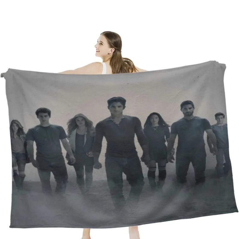 

Teen Wolf Cast Throw Blankets Airplane Travel Decoration Soft Warm Bedspread