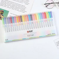 25 colors set double head highlighter pens colored ink fluorescent art marker school painting drawing stationery supplies