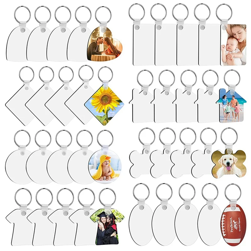 

Sublimation Keychain Blank Product,Heat Transfer Blanks,Keyrings Blank Broad Printed Blanks For DIY Keychain,Office Tag