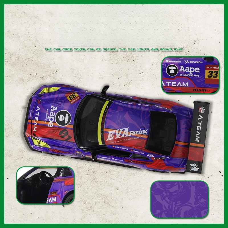 Моделирование масштаба 1:32 модель автомобиля BMW M8 GTE Nissan GT-R35 Aape&ampEVA из сплава