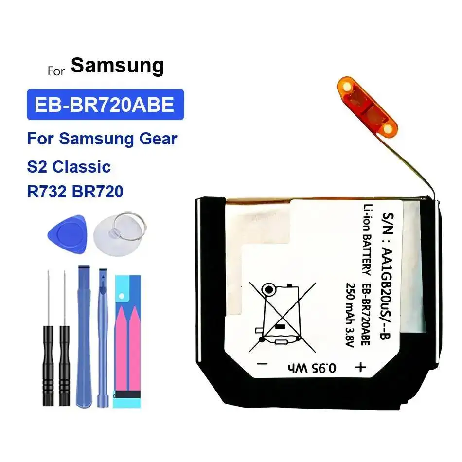 Фото Безопасный аккумулятор для часов EB-BR880ABY EB-BR760ABE EB-BR720ABE 247-380 мАч для Samsung Galaxy Gear 4 Classic EB-Br760a R732 46 мм 42 мм №3