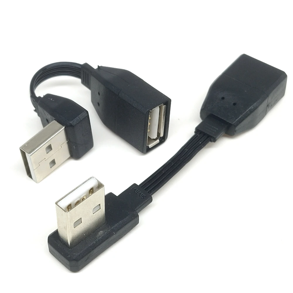 

5cm 20cm 50cm 90 Grad Up & Down & Links & Rechts Abgewinkelt USB 2.0 EINE Männlichen zu USB Verlängerung Adapter Schwarz kabel