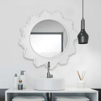 modern living room mirror white round irregular creative large mirrors bedroom wooden quality women lustro furniture ornament