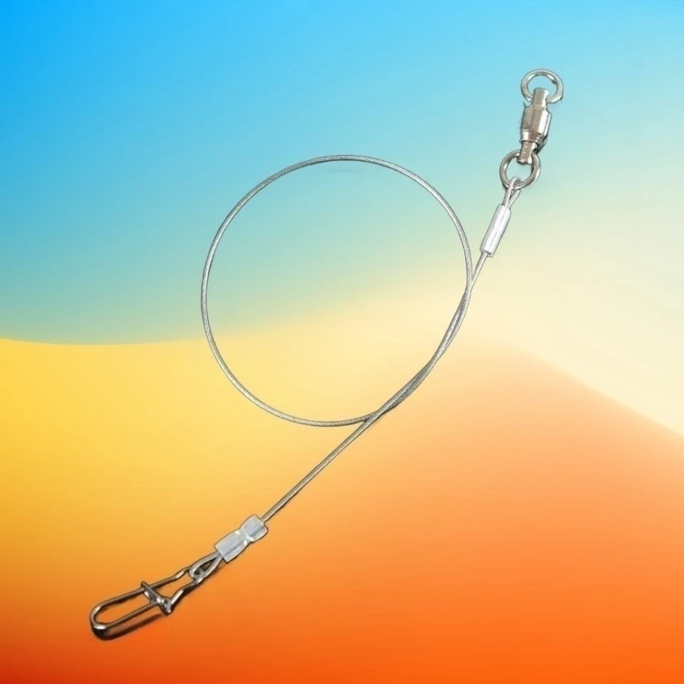 Рыболовная леска HeyLure из нержавеющей стали 27 см 5 шт. с вертлюгом и защелкой