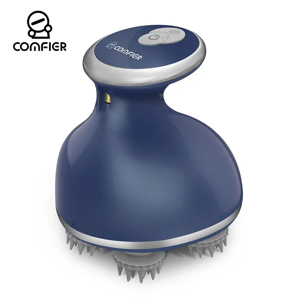 

Comfier Head Massager Cordless Scalp Massager with 4 Kneading Massage Heads 68 Nodes Portable Handheld Hair Massager Hair Growth