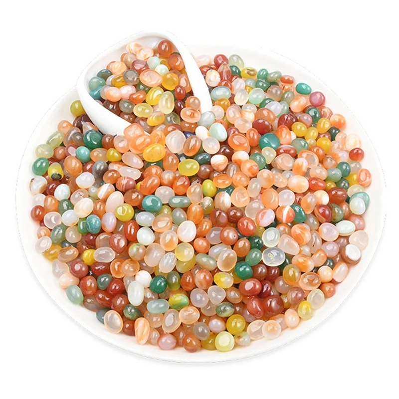 

Assorted Crystal Pebbles,Smooth Natural Decorative Stones For Plants,Aquarium Terrarium Gravel River Rocks,1.1 LB