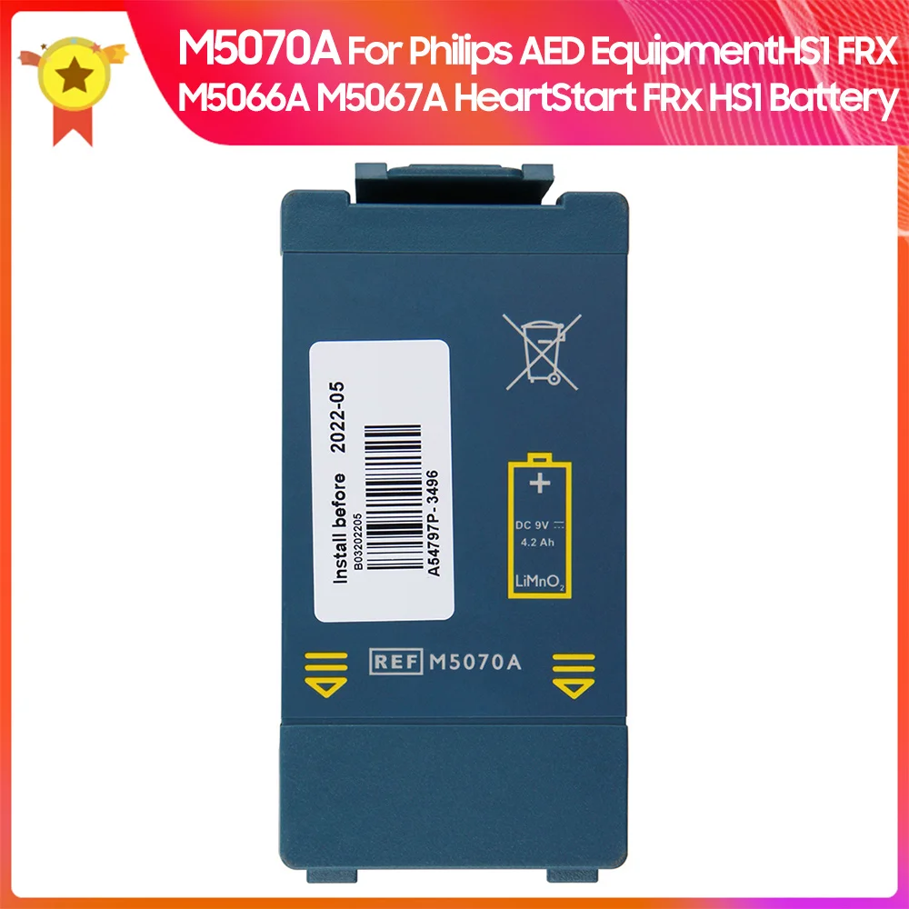 Original Replacement Battery for Philips AEDHS1 Equipment FRX M5066A M5067A M5070A HeartStart FRx HS1 Battery New 4200mAh