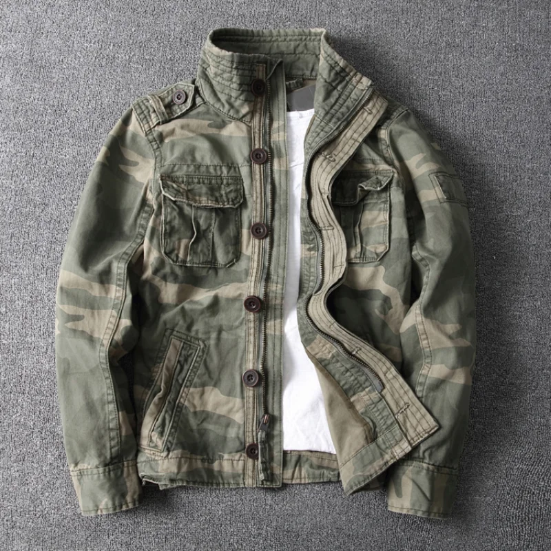 

Autumn Winter Mens Camo Jacket Sportswear Thick Jacket Khaki Men Military Camouflage Coat Male Outdoor Work Cargo Jacket Male