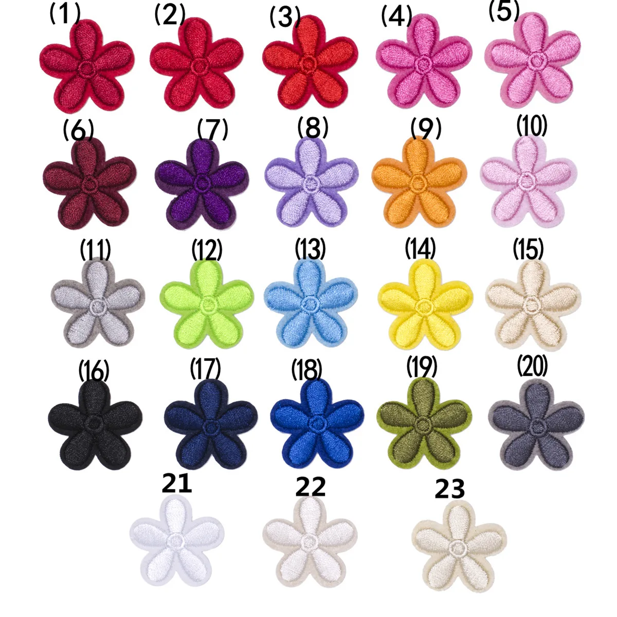 

Новые вышитые тканевые наклейки, разноцветные маленькие цветы для ремонта отверстий в одежде, декоративные нашивки