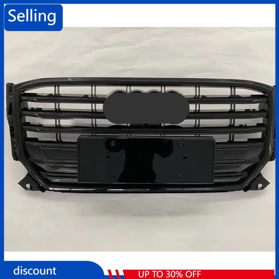 

For SQ2 Style Front Sport Hex Mesh Hood Grill Glossy Black for Audi Q2/SQ2 2017 2018 2019 fast ship