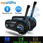 Переговорное устройство Fodsports FX8 Для шлема и мотоцикла, Bluetooth 5,0