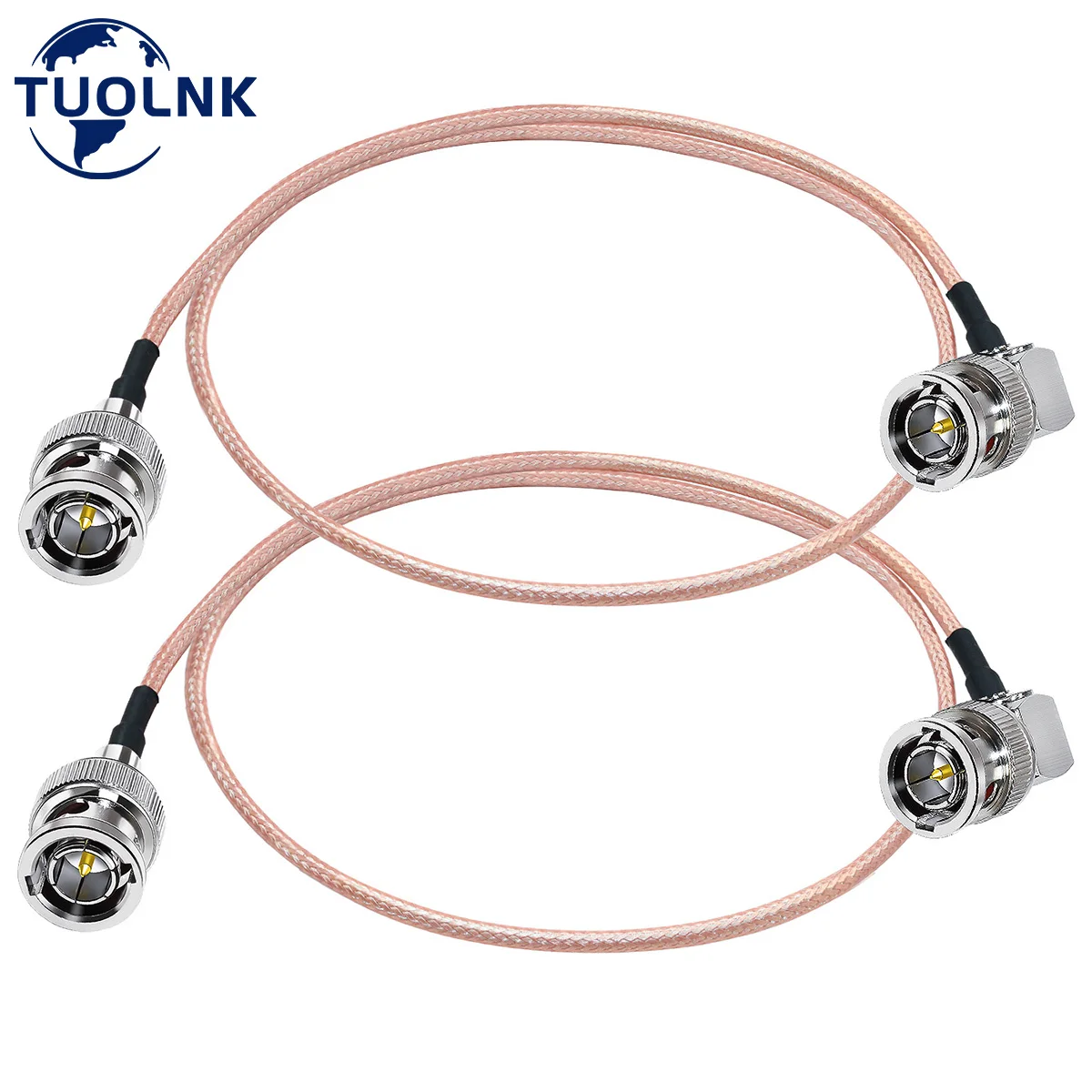 

HD-SDI BNC Cable 75ohm BNC Male to BNC Male Right Angle Extension Assembly Cable RG179 Antenna Pigtail Jumper Coaxial Cable