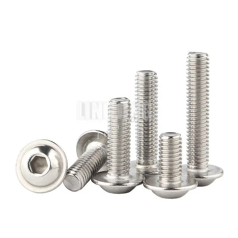 

Шурупы M3 M4 M5 M6 M8 304 с шестигранным отверстием из нержавеющей стали, болты с воротником и головкой болта L = 4-50 мм