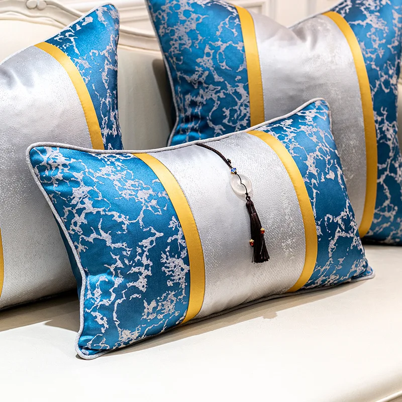 Modern Simple Luxury Cushion Cover Decorative Pillow for Living Room Decor Case High Quality Blue Covers |