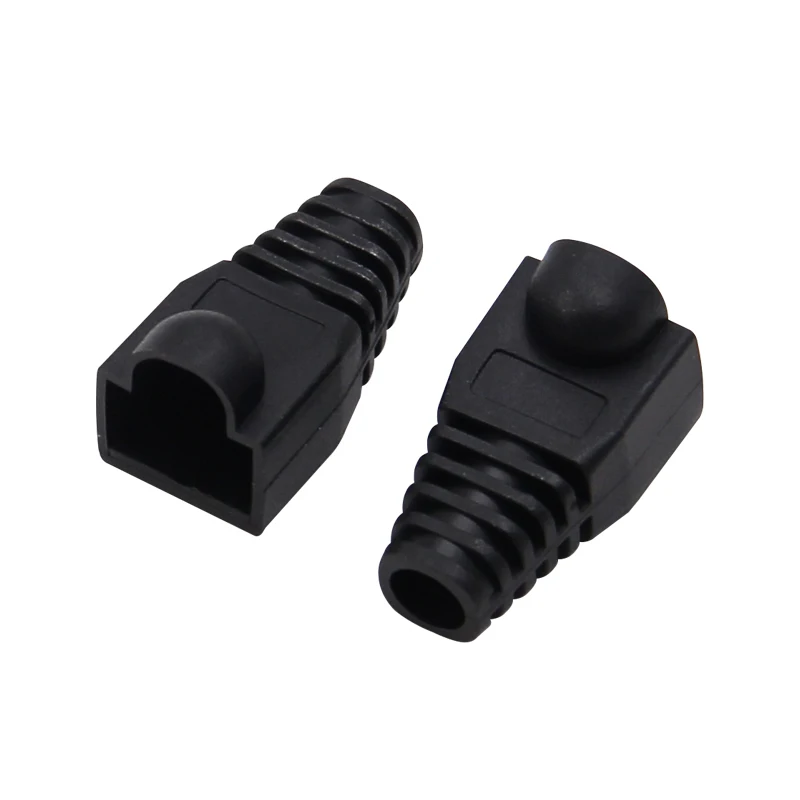 Фото Лидер продаж, 50 шт./лот, черная втулка, заглушка для RJ45 Cat5/6, кабельный разъем, модульный корпус сетевого кабеля, НОВЫЙ №1