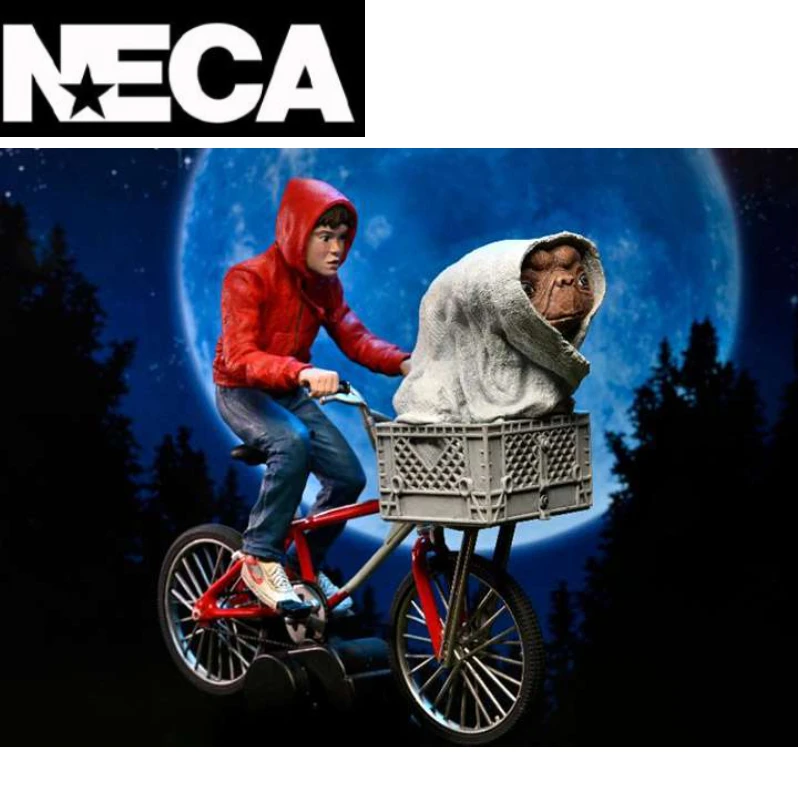 

В наличии NECA оригинал E T классические изображения инопланетянина велосипед Летающий по луне версия ручной работы модели игрушки коллекция хобби