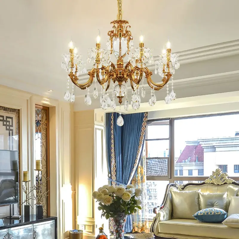 Европейские антикварные хрустальные потолочные светильники Необычные