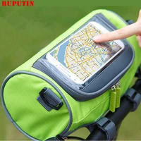 bicycle bags panniers touch screen cycling phone front bicycle tube handlebar tube cylinder bags travel accessories storage bag