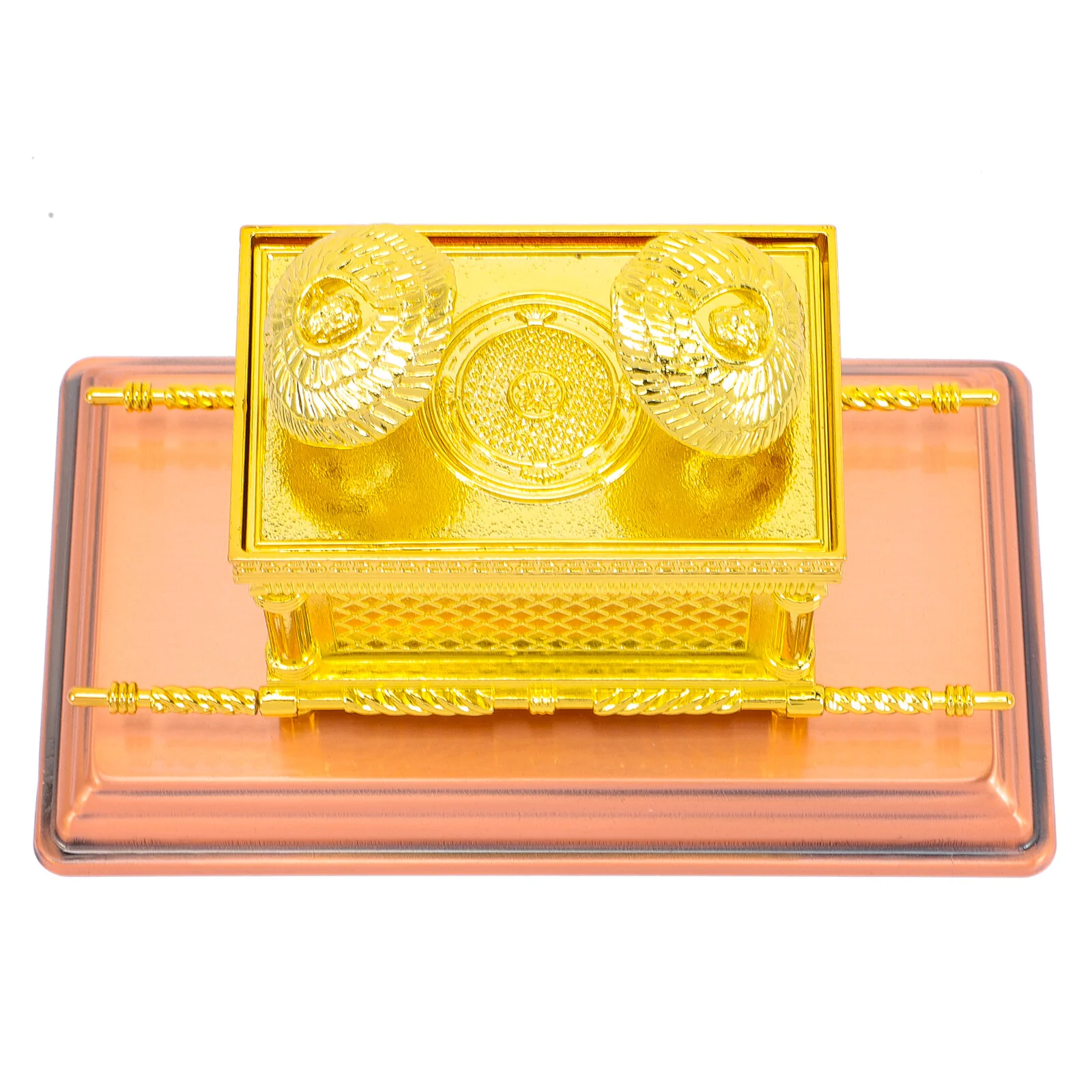 

Bronze Statue Alloy Ark Israel Craft Church Decor Ancient Ornament Religious Tablescape