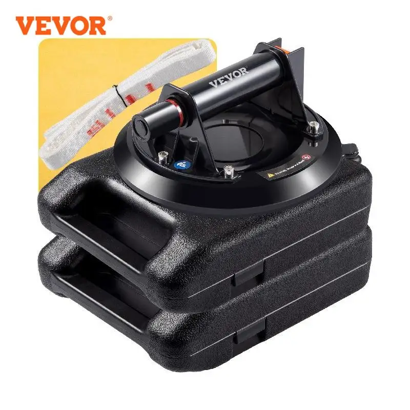 

VEVOR 8 inch Vacuum Suction Cup Lifter 220 lbs Load Capacity Heavy-Duty Hand-Held Glass Lifter For Moving Large Granite Tile