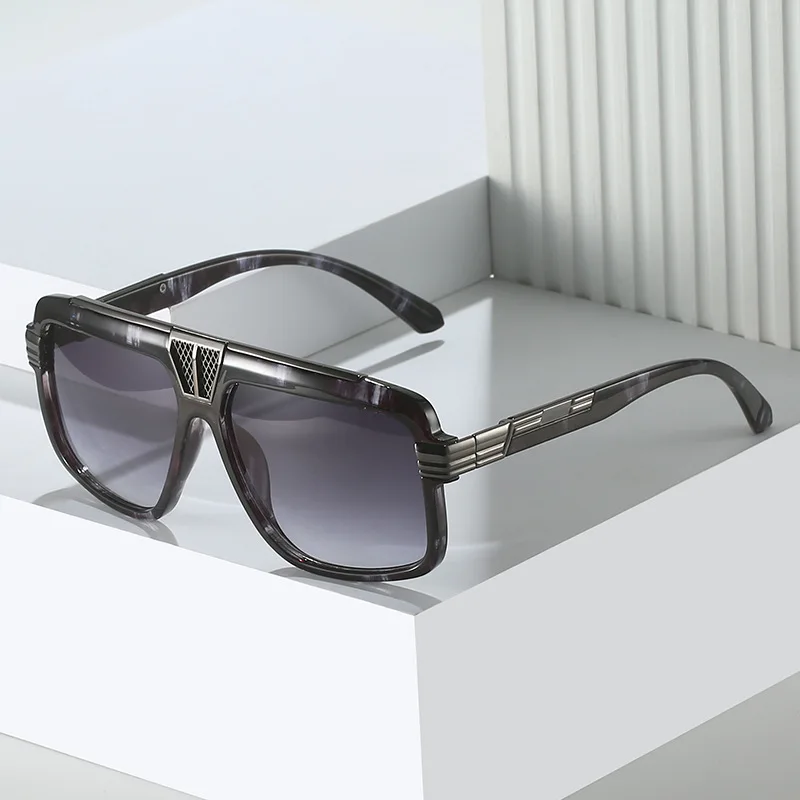 

New Fashion Box Retro Men's Street Europe and The United States Walk Light Luxury Sunglasses Ins Net Red Sun Glasses Tide